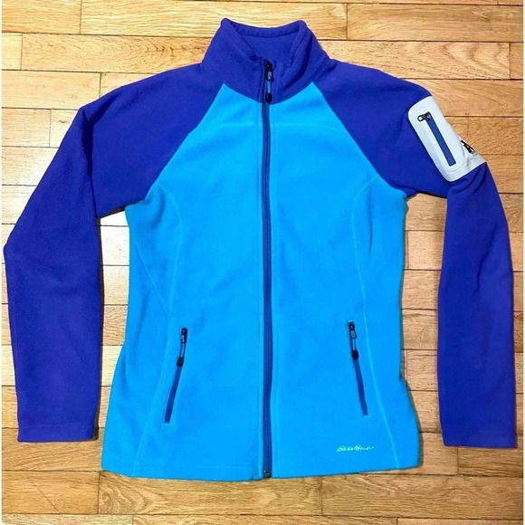 Eddie Bauer First Ascent Polartec Jacket W’s S Turquoise and Purple - Picture 1 of 9